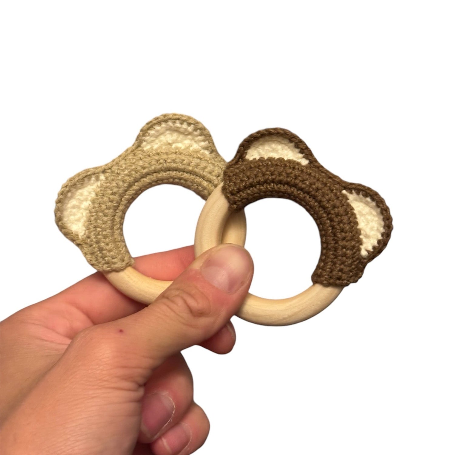 Handmade crochet teether 