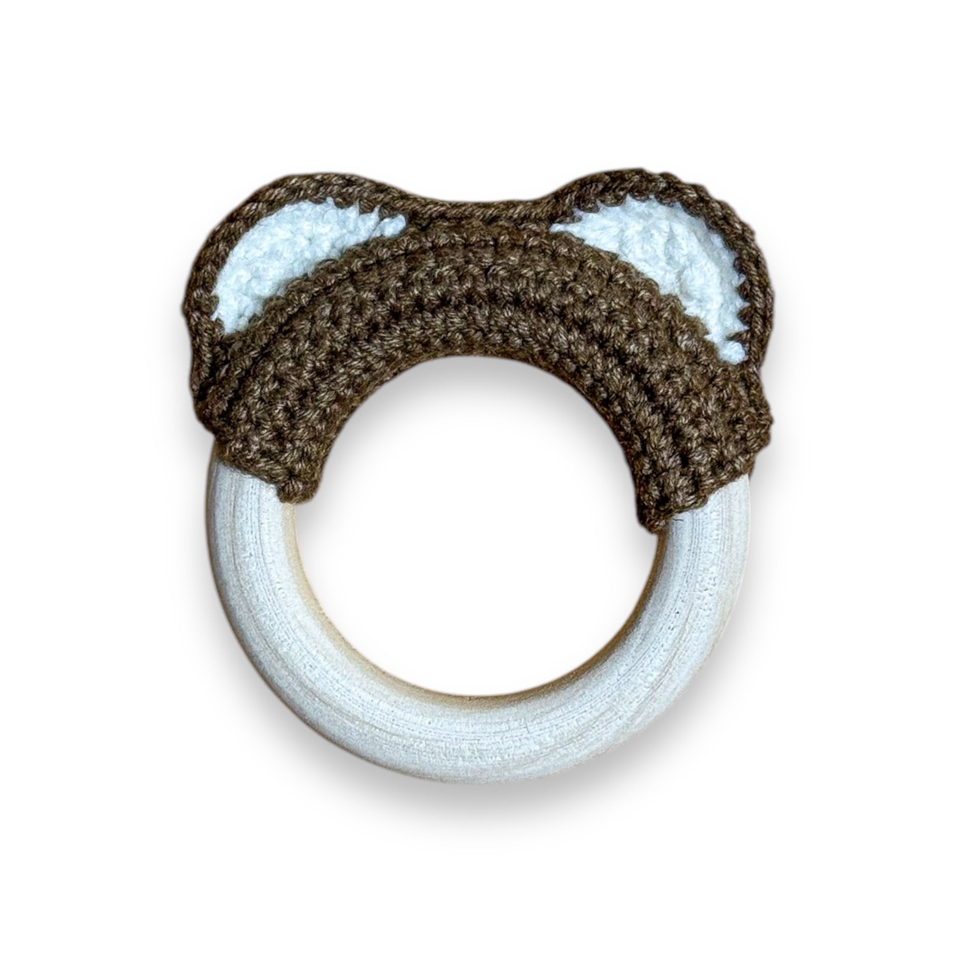 Bear Ears Teething Ring - The Yarn Toys