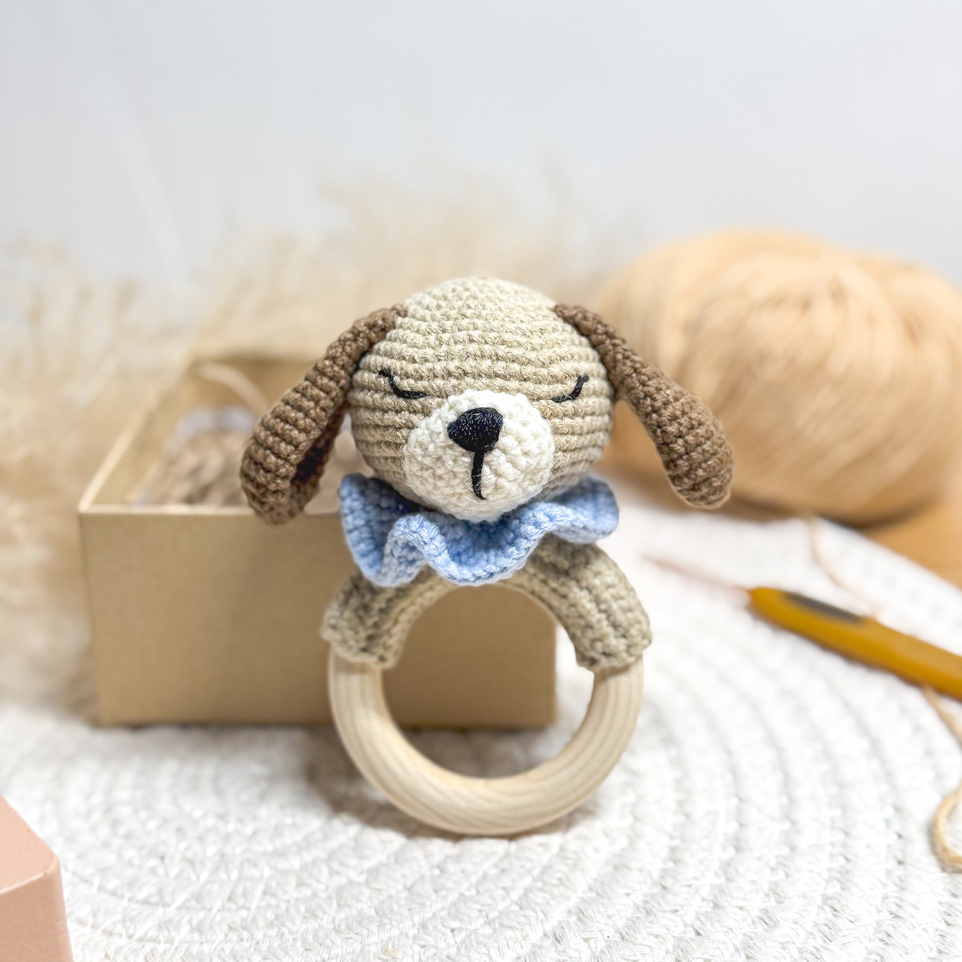 It's A Boy Baby Dog Rattle