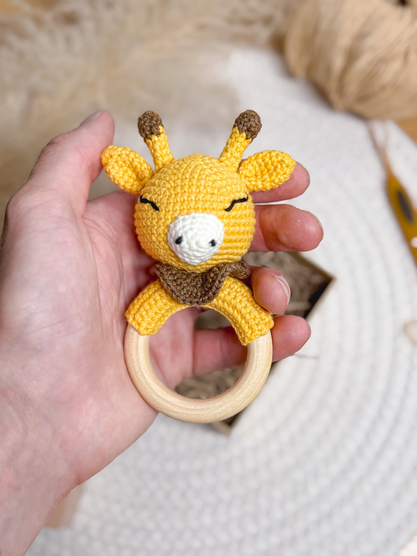 Giraffe Rattle - The Yarn Toys