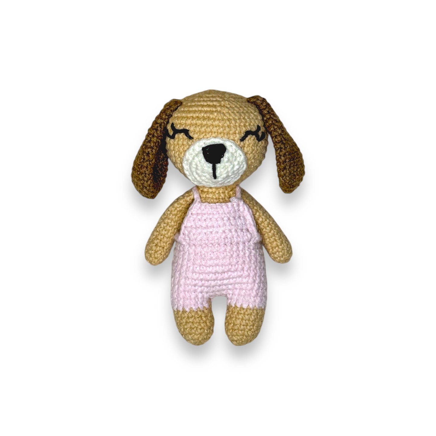 Cute Crochet Dog Soft Toy for Girl – Handmade, Safe & Eco-Friendly Baby Gift